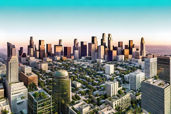 Uma imagem de Los Angeles gerada por IA