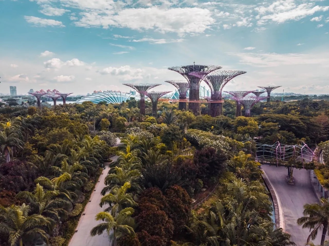 Jardins exuberantes em Cingapura