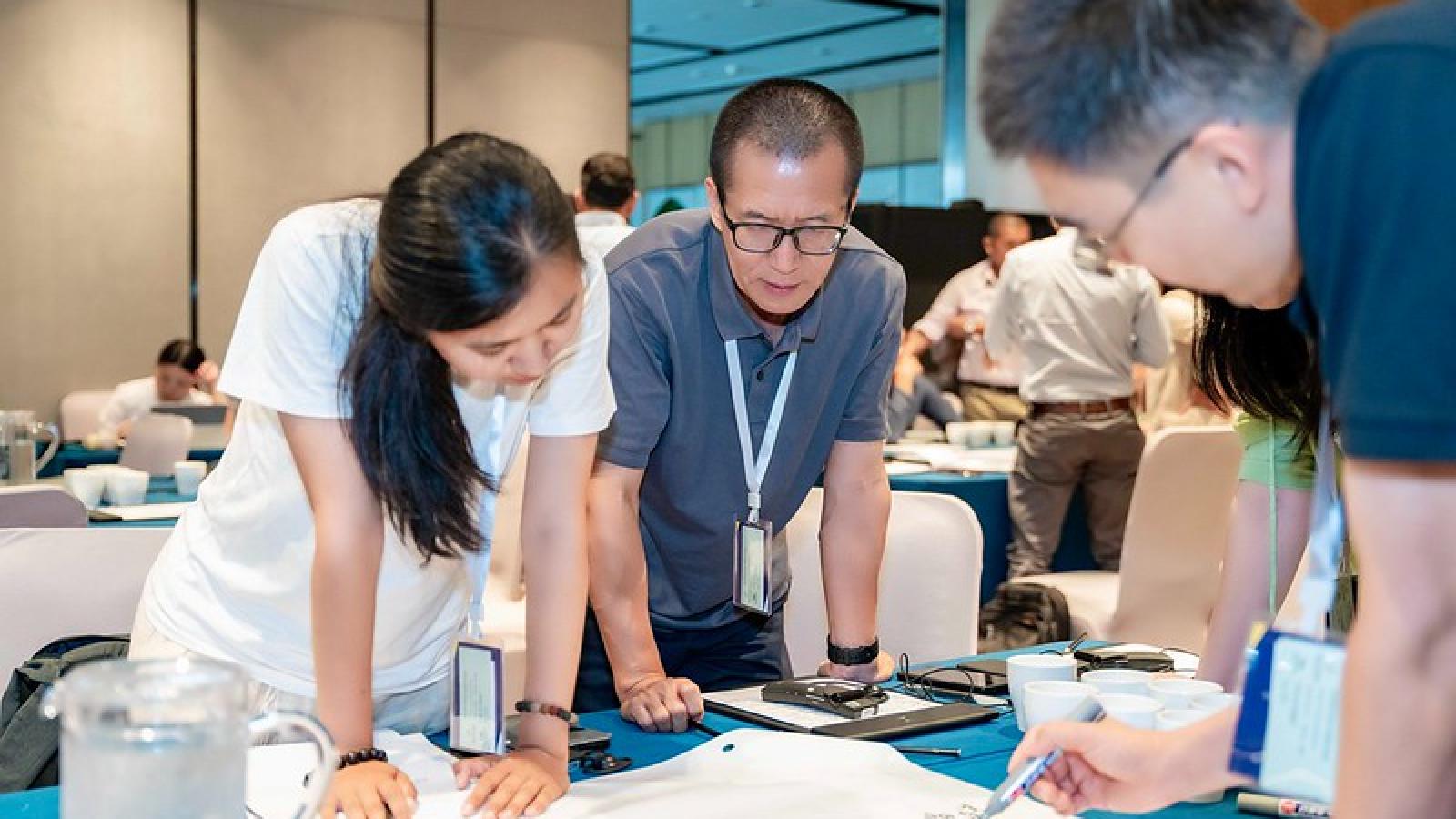 participantes da academia da cidade da china