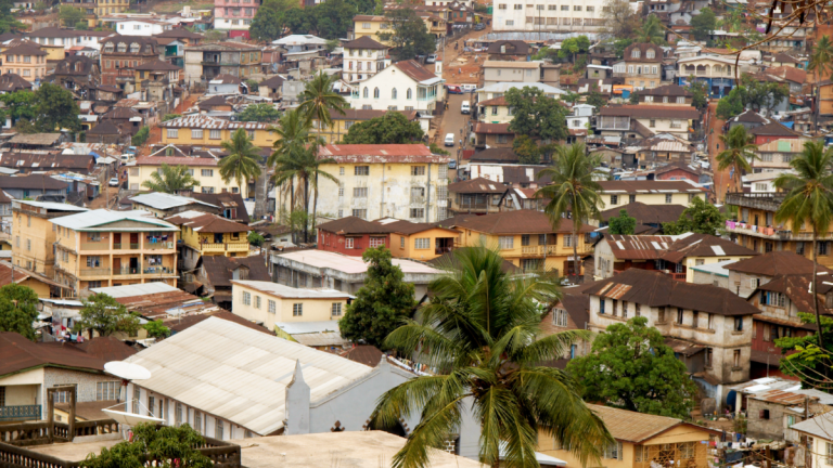 uma vista de freetown