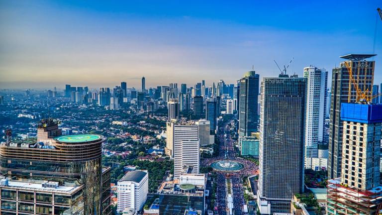 uma vista da paisagem urbana de jakarta