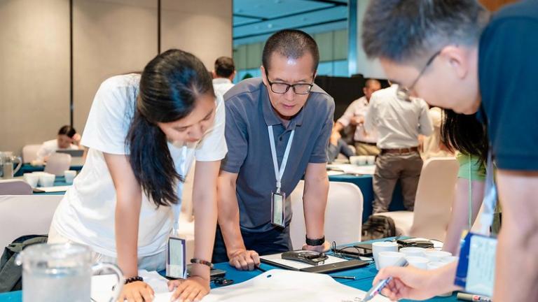 participantes da academia da cidade da china
