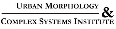 Logotipo do Urban Morphology and Complex Systems Institute (Instituto de Morfologia Urbana e Sistemas Complexos)