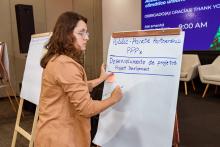 um exercício durante uma academia de cidade financeira