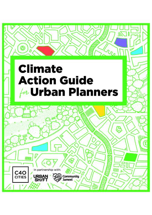 a capa do guia de ação climática para planejadores urbanos